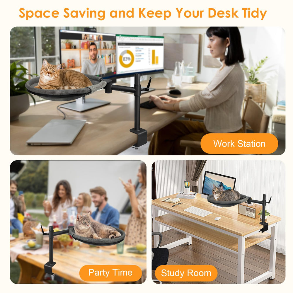 Crazydeer Cat Desk Bed installs easily with included hardware