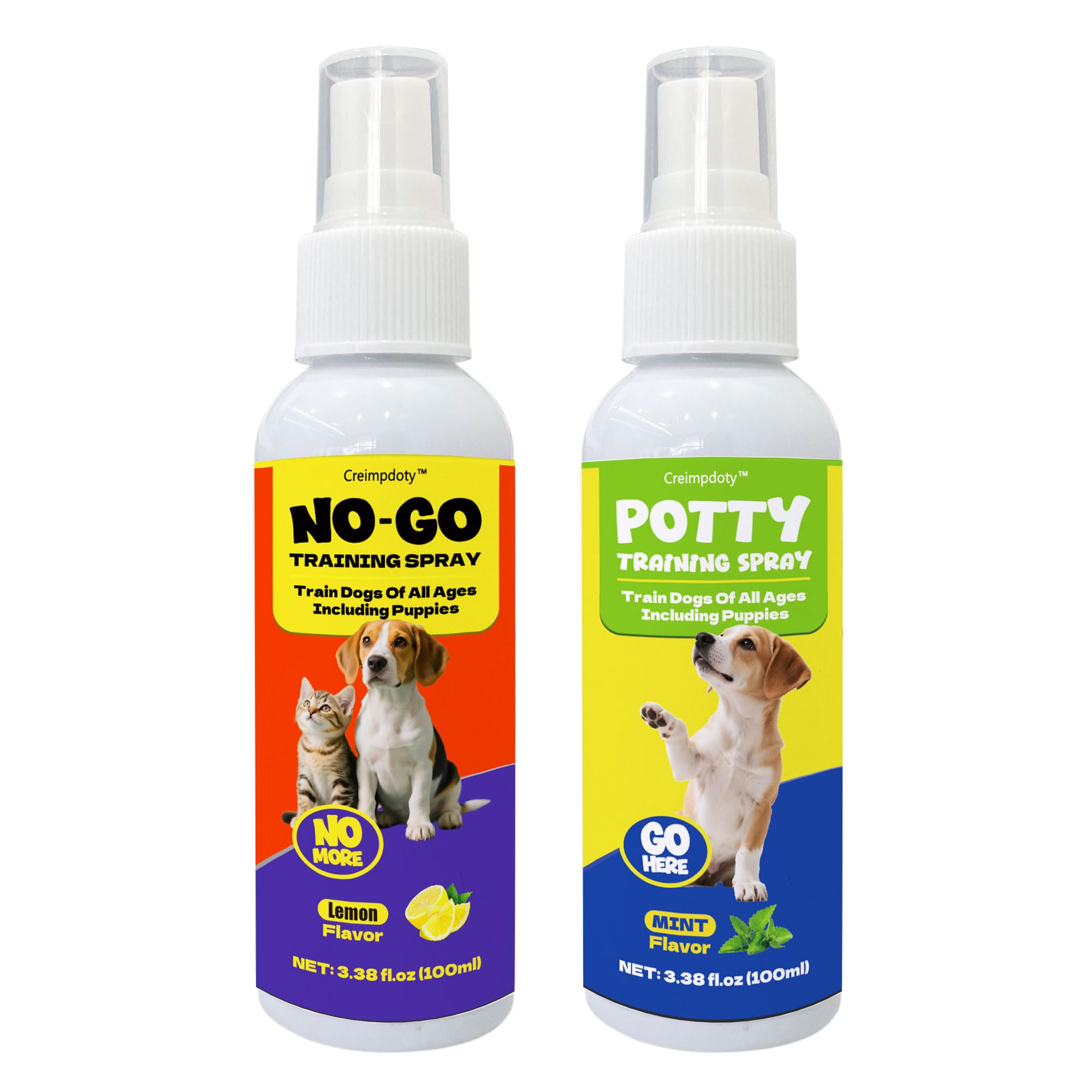 Creimpdoty dog potty spray bottle for indoor training reduces accidents.