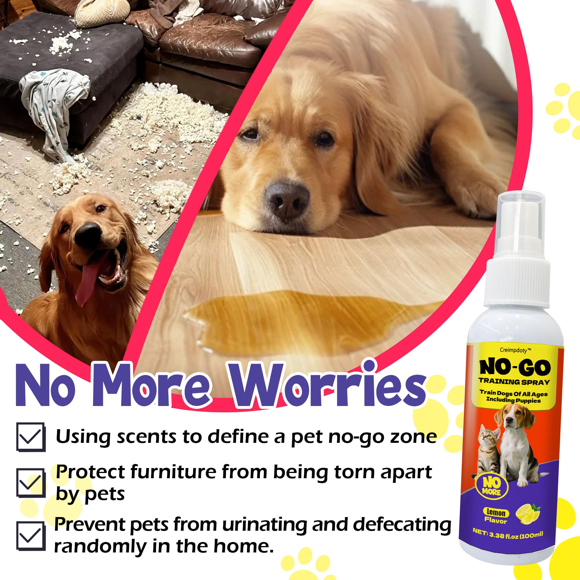 Creimpdoty grass-scented potty spray guides dogs to the right area.