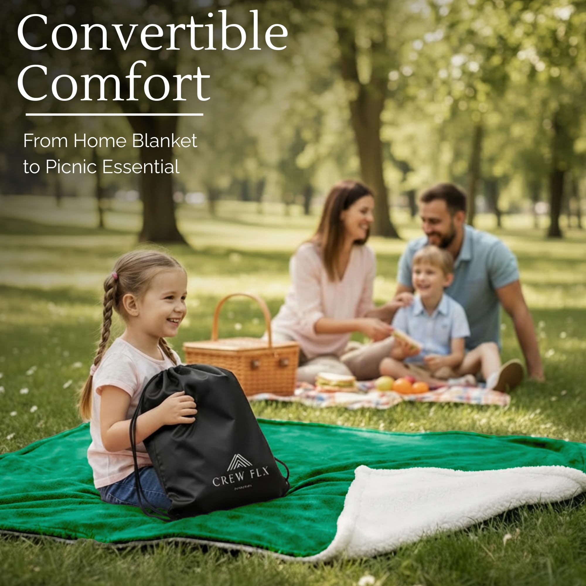 CREW FLX no-crinkle feel reduces noise during cuddling