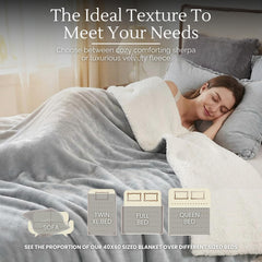 CREW FLX waterproof blanket on a gray sofa spread to shield upholstery from spills