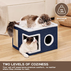 Crispedia cat bed fluffy ball toy encourages interactive play and exercise