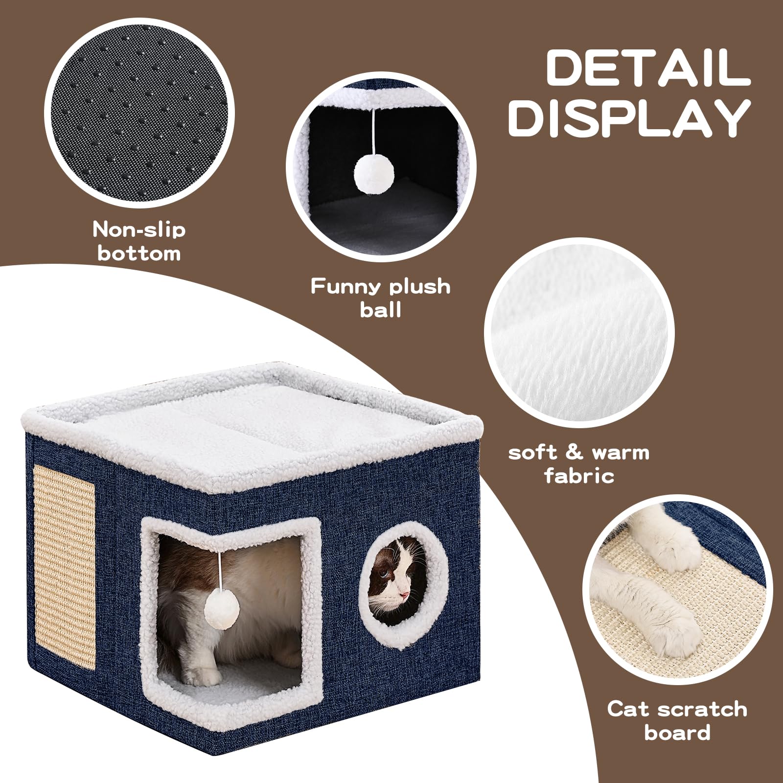 Crispedia cat bed foldable design allows easy relocation and storage