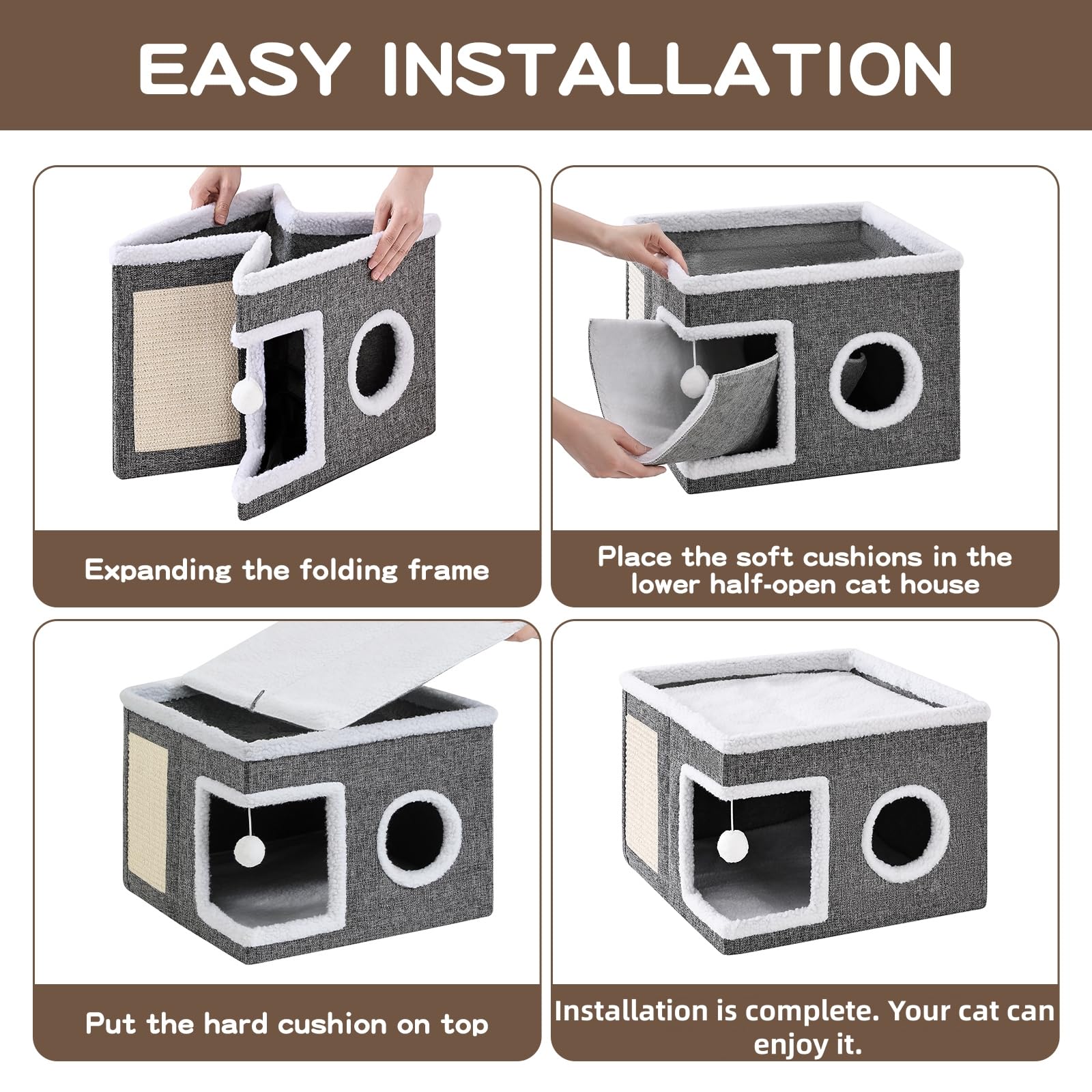 Crispedia cat bed indoor-outdoor portability suits apartments and sheltered patios.