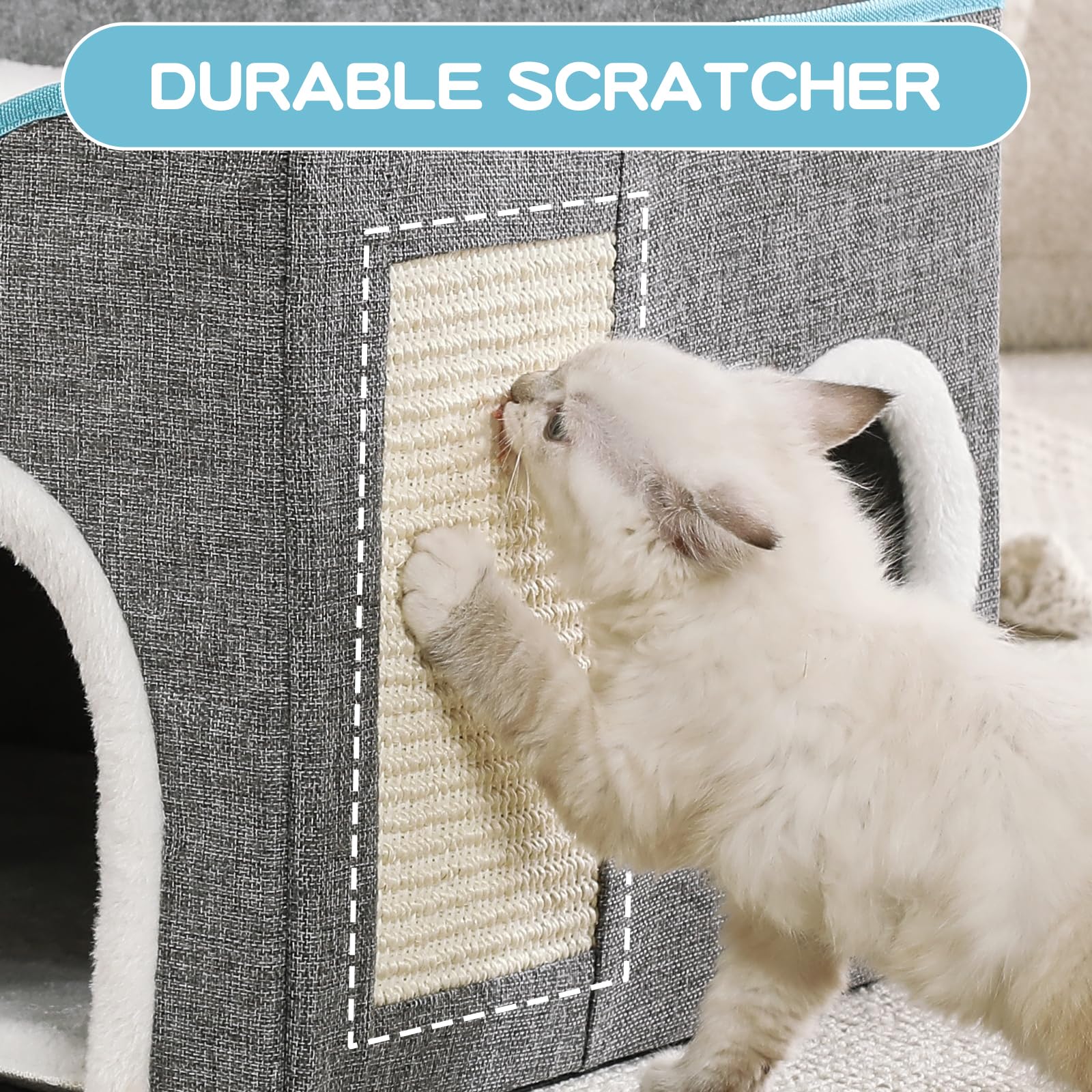 Crispedia cat bed suitable for indoor-outdoor use in grey