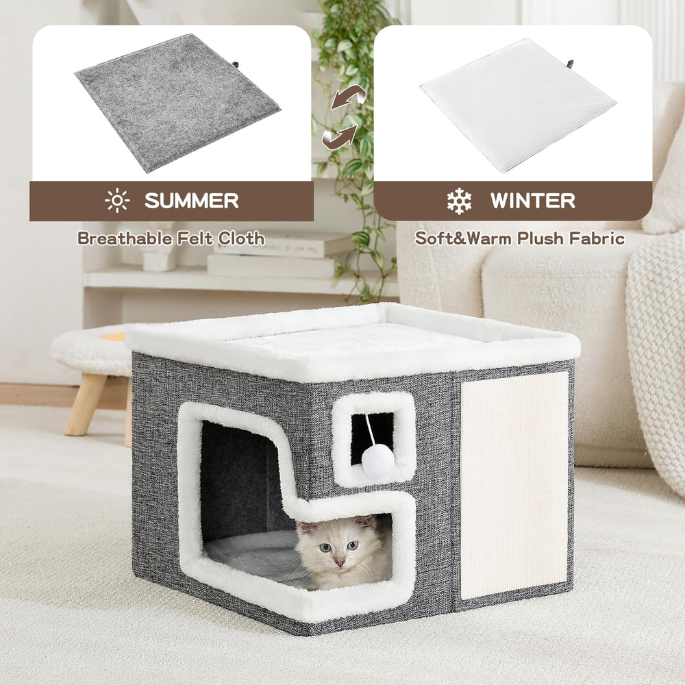 Crispedia Cat Houses foldable-hideaway demonstrates portable, easy-setup design for flexible placement