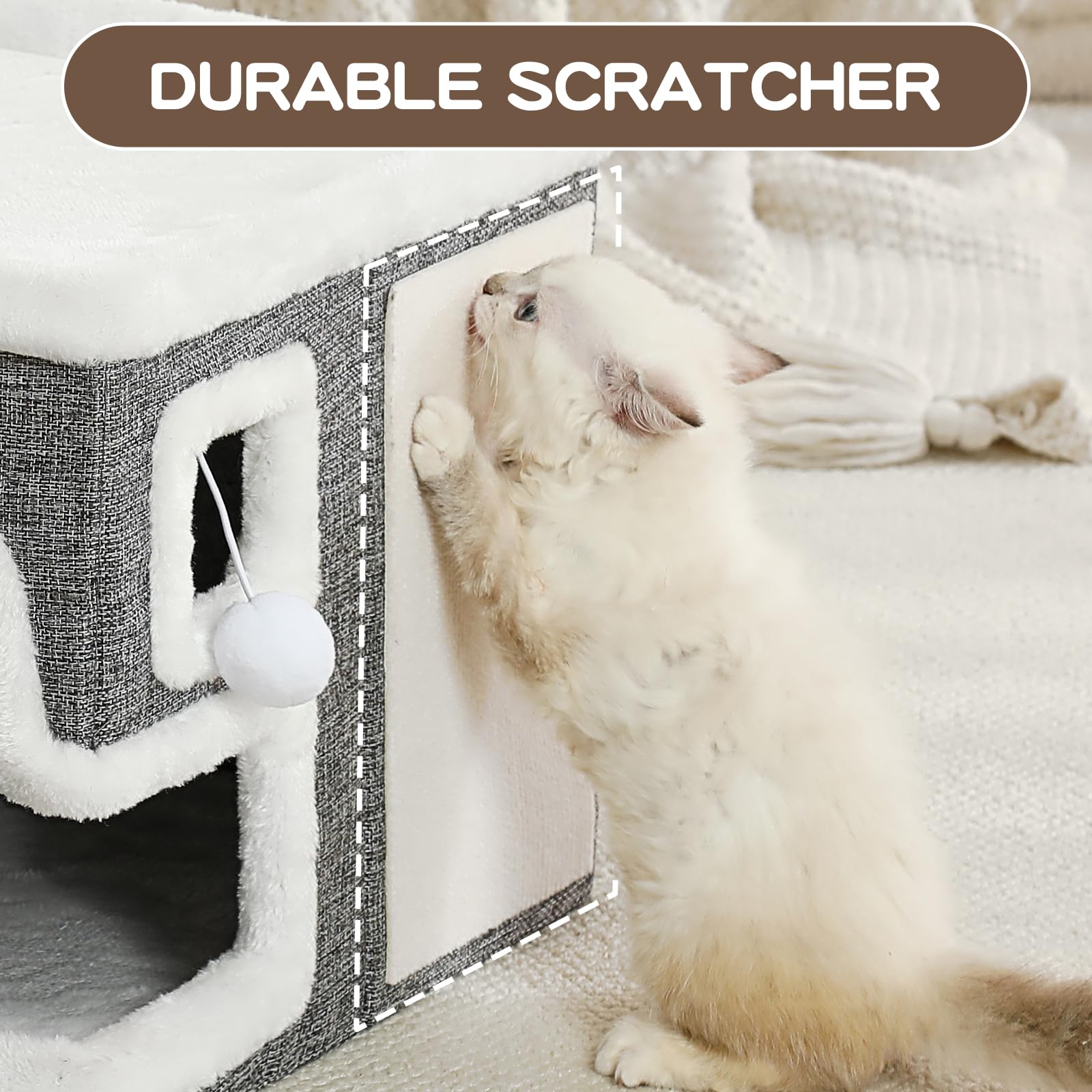 Crispedia Cat Houses indoor-outdoor-use offers versatile placement for daily cat routines