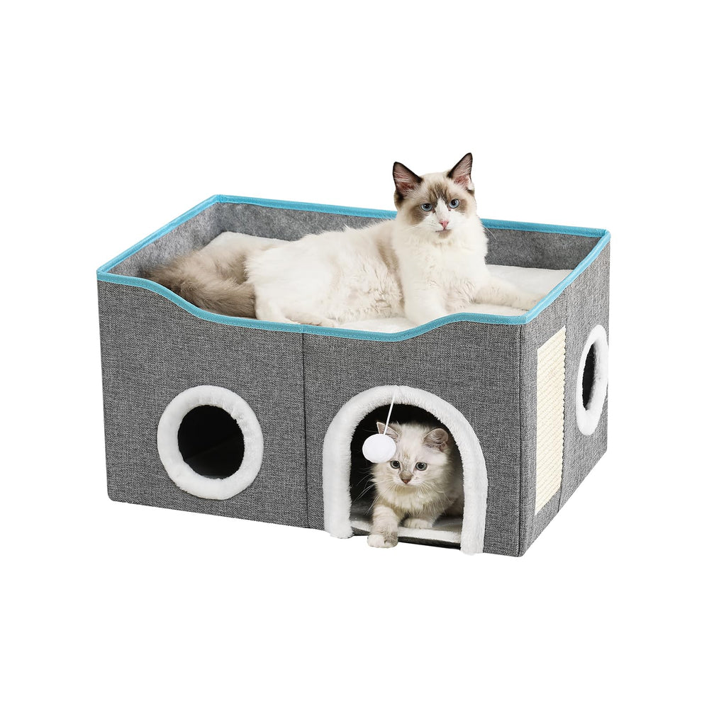 Crispedia large cat bed with cave design for secure nesting and nap space