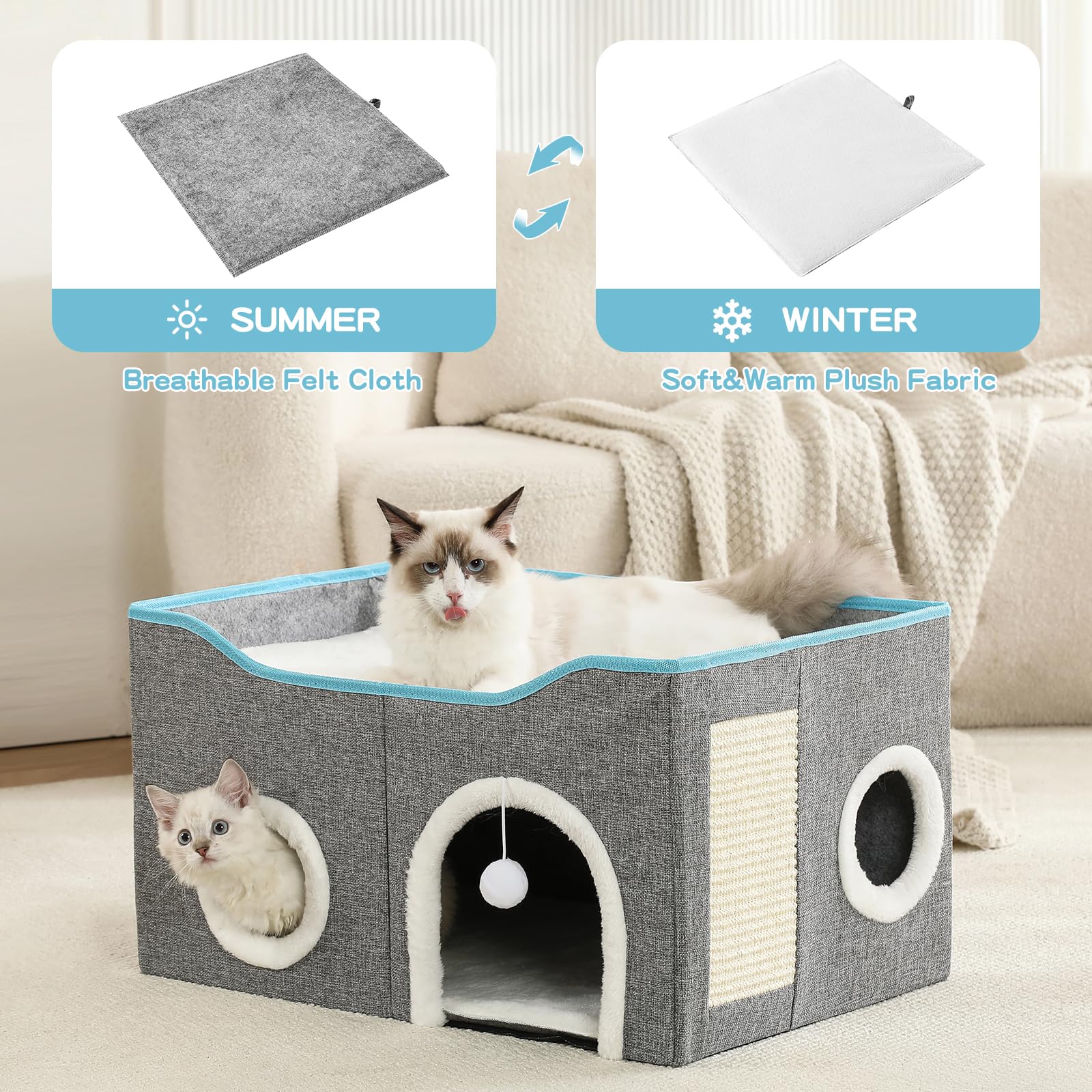 Crispedia large cat bed MDF construction providing sturdy support