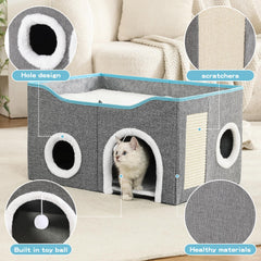 Crispedia large cat bed scratching pad to protect furniture