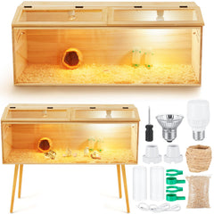 CroBlissful brooder box exterior view shows sturdy leg stand for stable placement