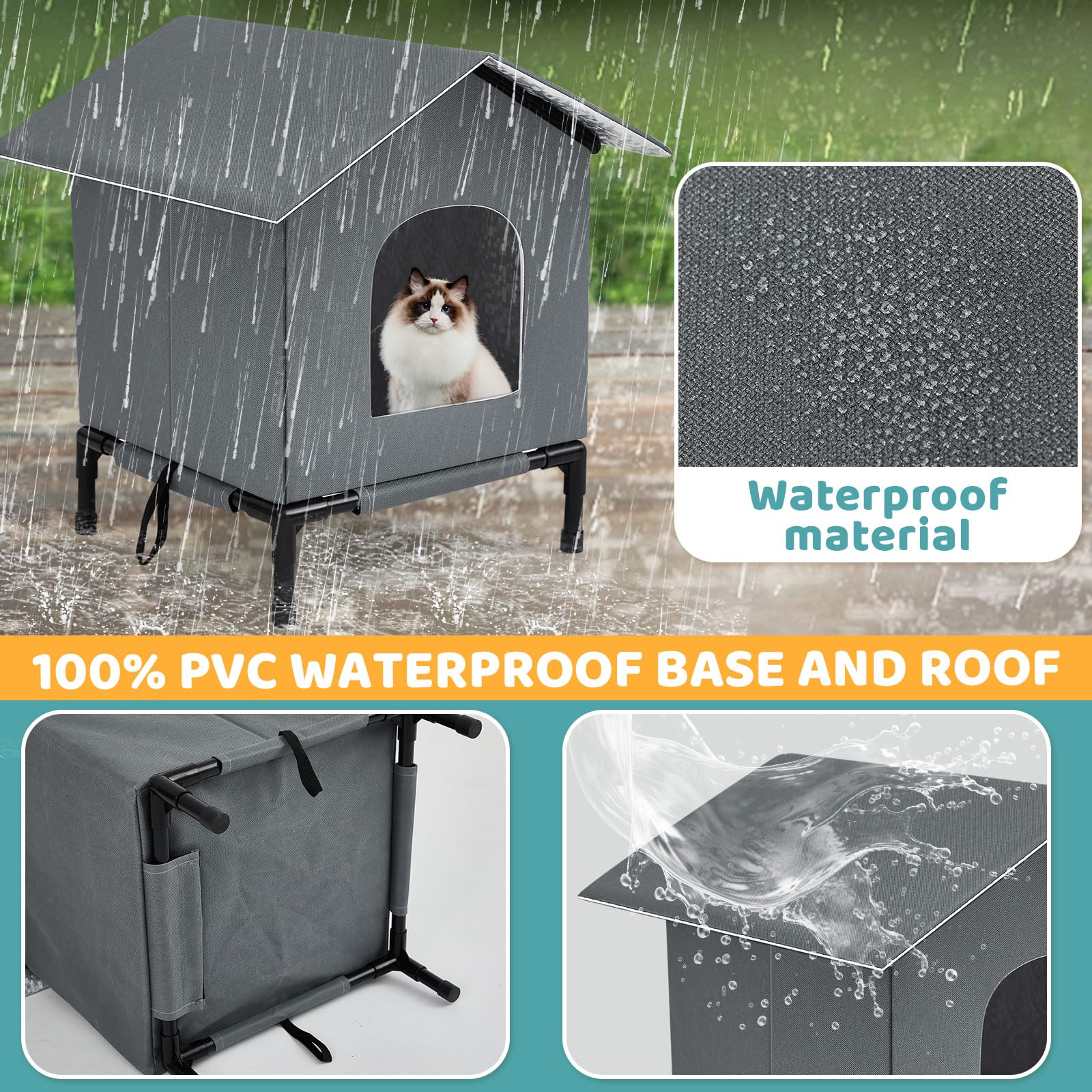 CroBlissful Cat House dimensions gray helps find the right outdoor shelter for your pet.