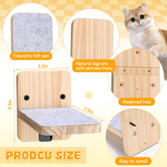 CroBlissful cat wall steps arranged in various angles promoting exploration and exercise