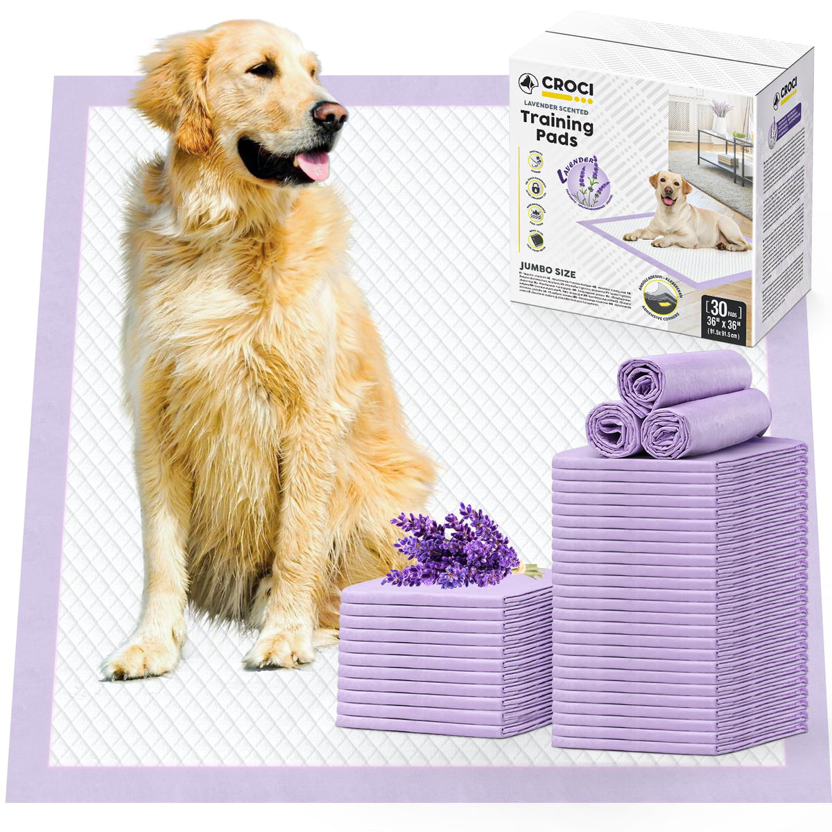 Croci extra-large dog pads packaging for premium ready-to-use experience