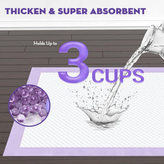 Croci puppy pads leak-proof backing locks moisture to protect floors.