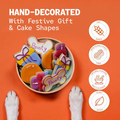 CRUMBARK 62g cookie close-up showing size and decoration