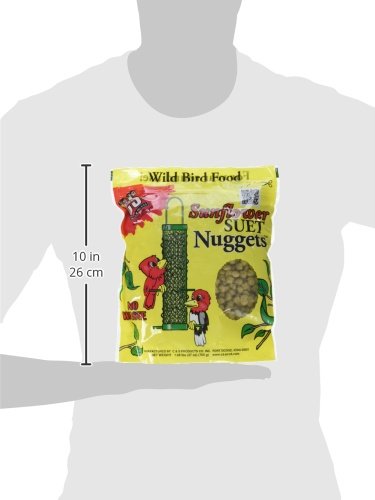 C&S Sunflower Suet Nuggets in bowl illustrates high-energy bird food ready for platform feeders.