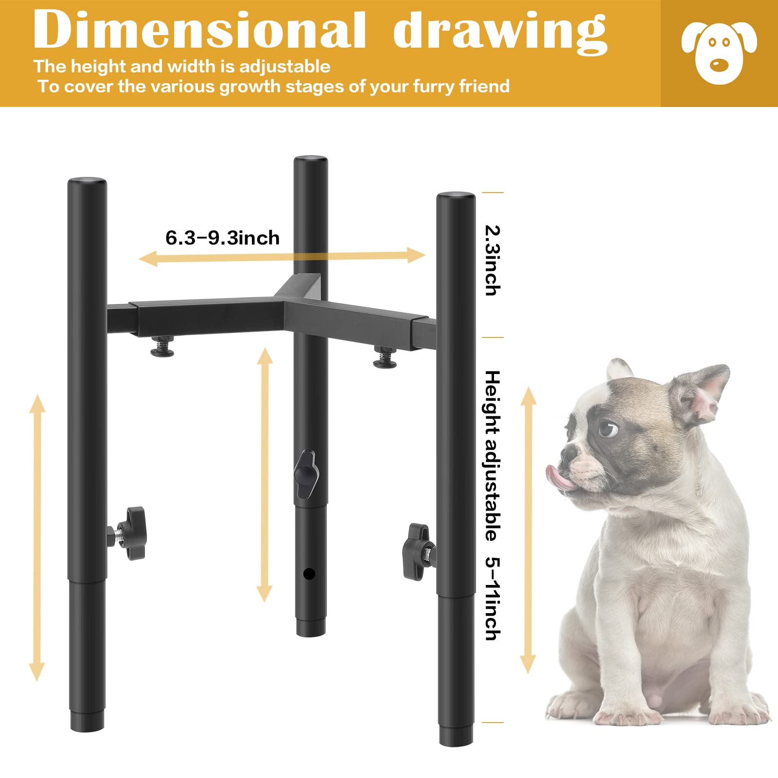 CSD elevated dog bowl stand three-legged design adds stability during mealtime