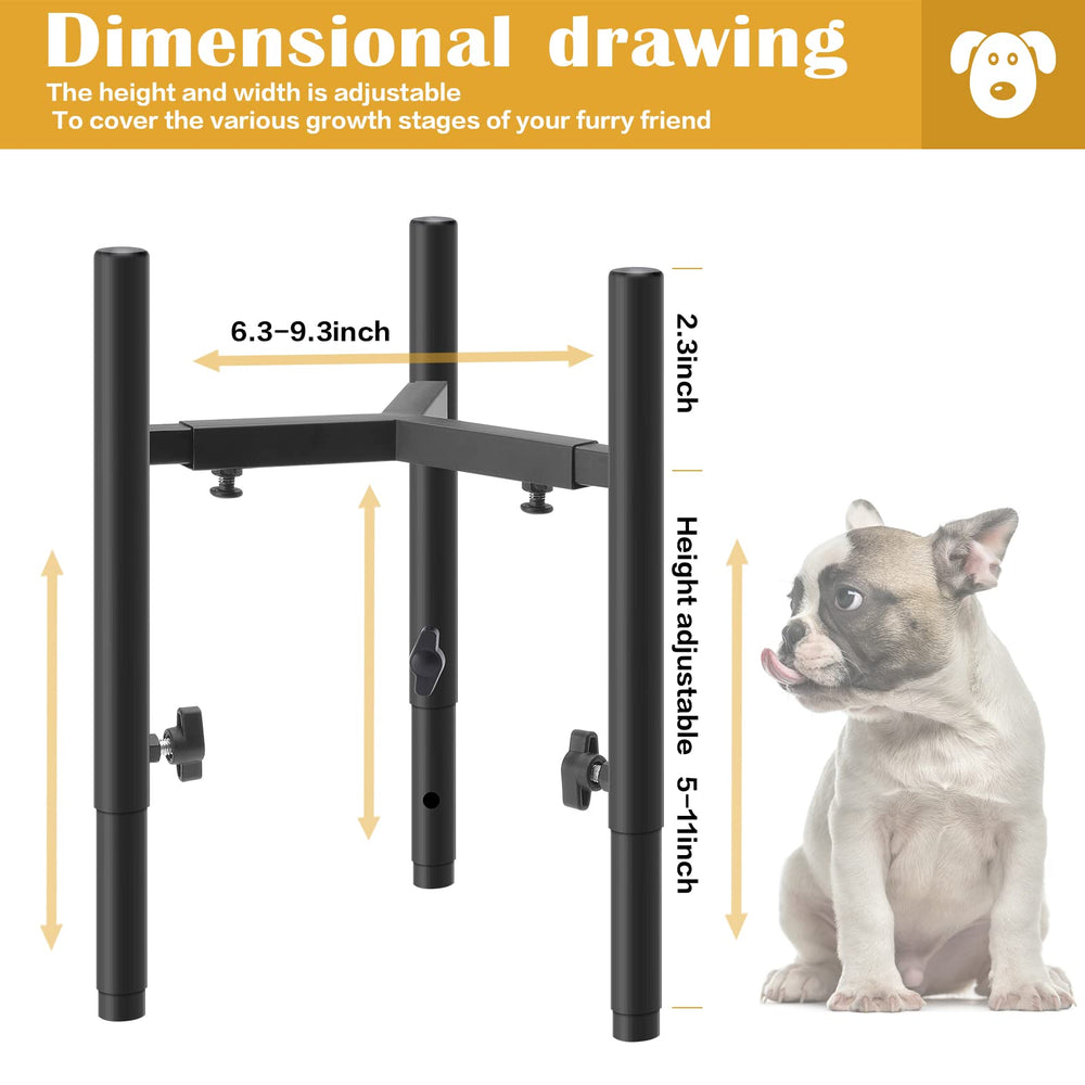 CSD elevated dog bowl stand three-legged design adds stability during mealtime