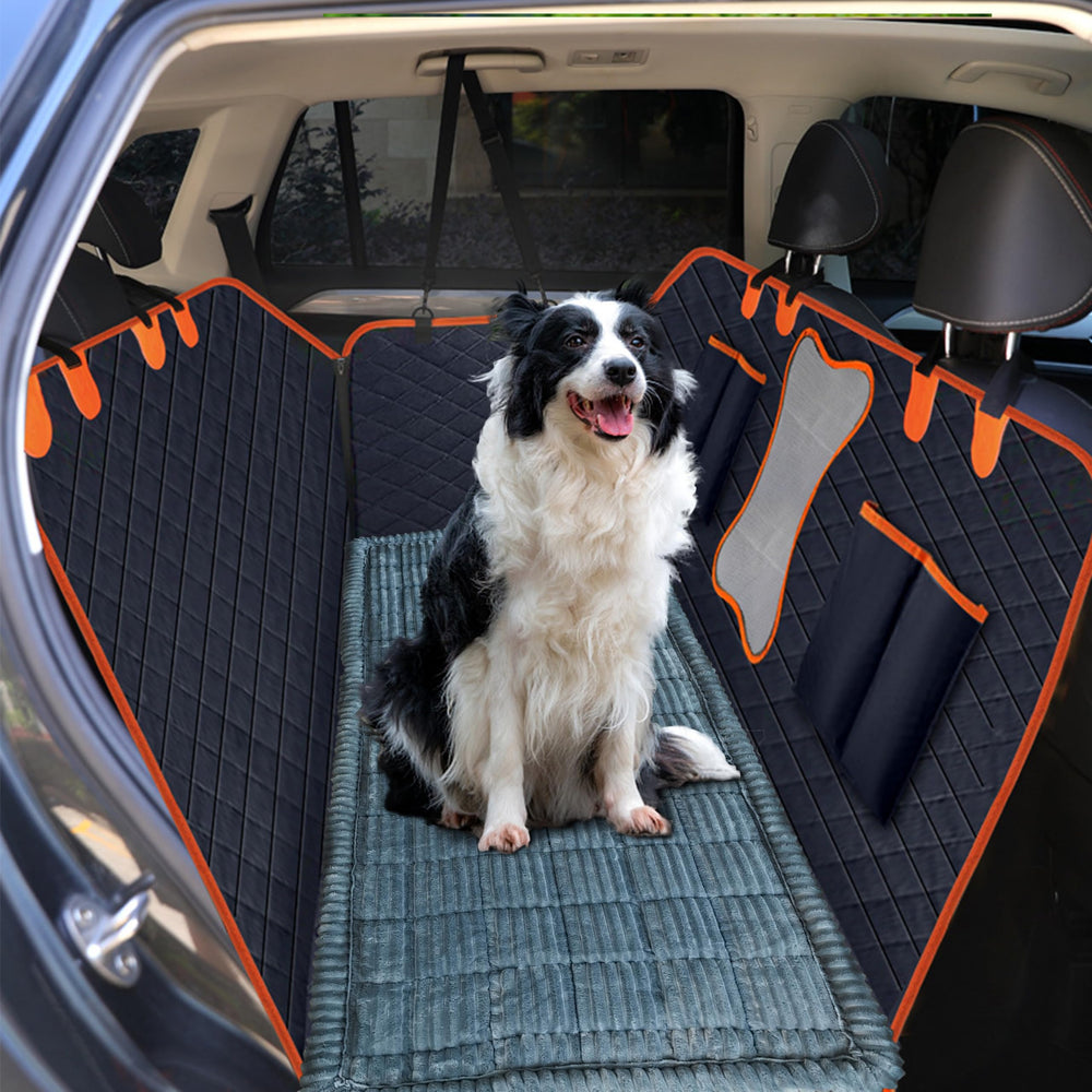 Cshionary striped light gray design adds a sleek look to your car interior.