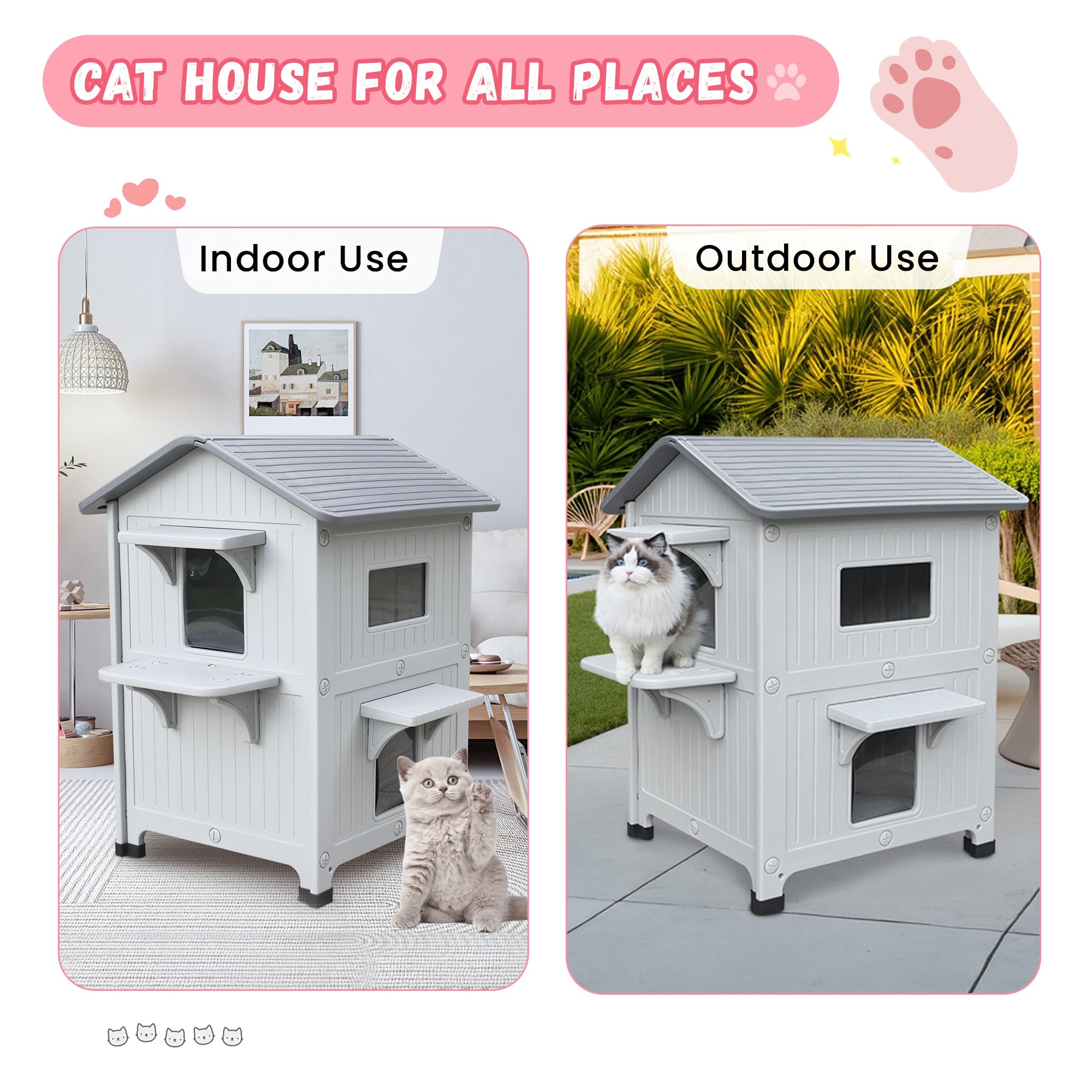 CSQOO cat house assembly is simple and tool-free.