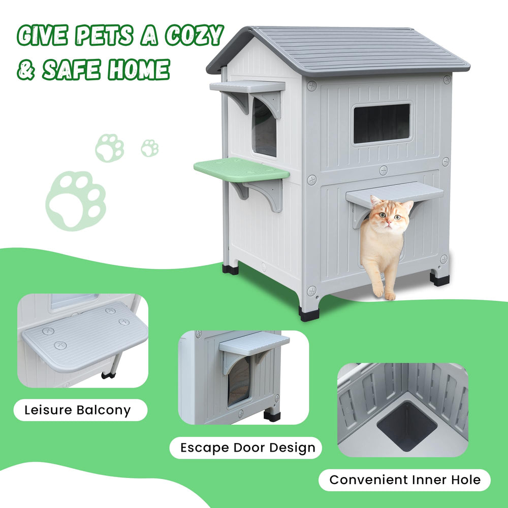 CSQOO cat house sized for 1-2 cats or small pets.