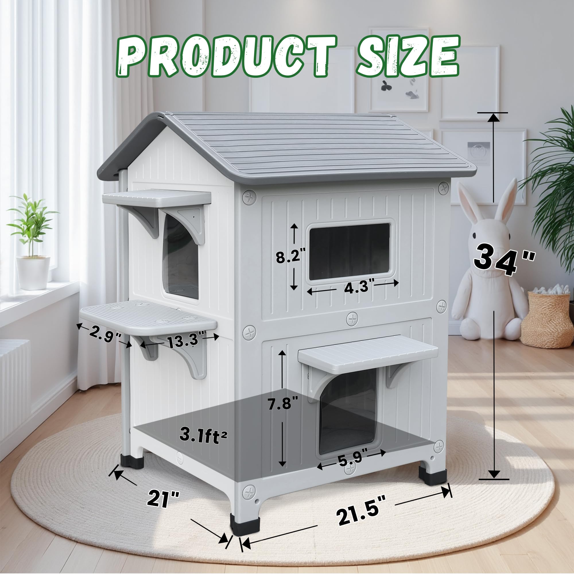 CSQOO open-frame design enables easy cleaning of the shelter.