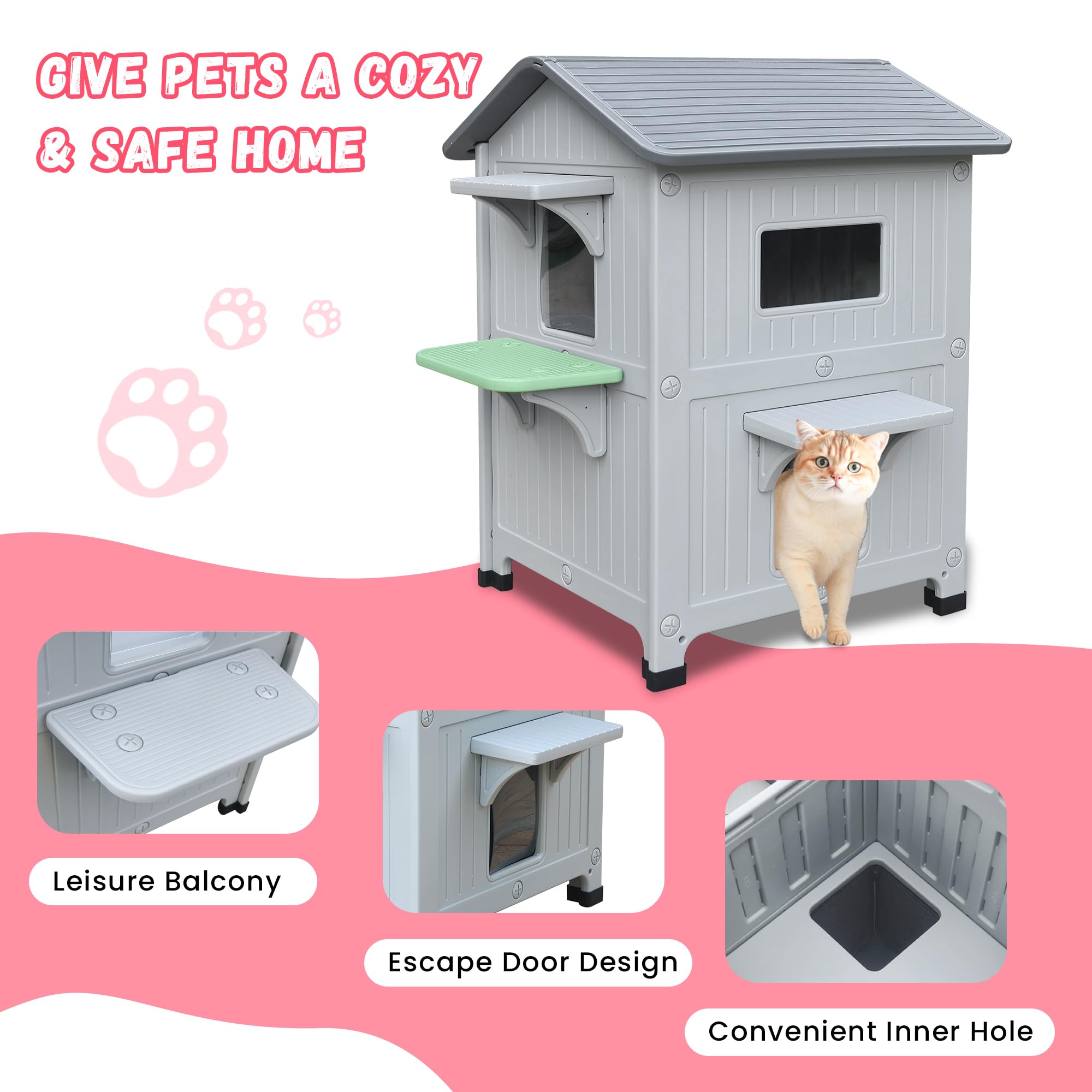 CSQOO fits 1–2 cats or small pets for shared shelter use