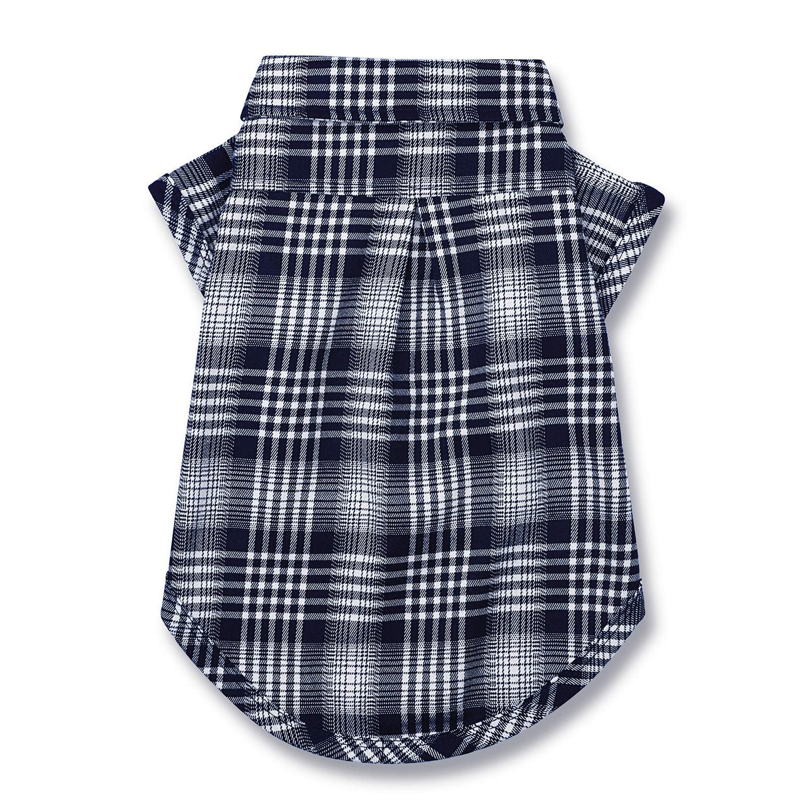 CtilFelix dog shirt plaid blue XL back view ready for daily adventures