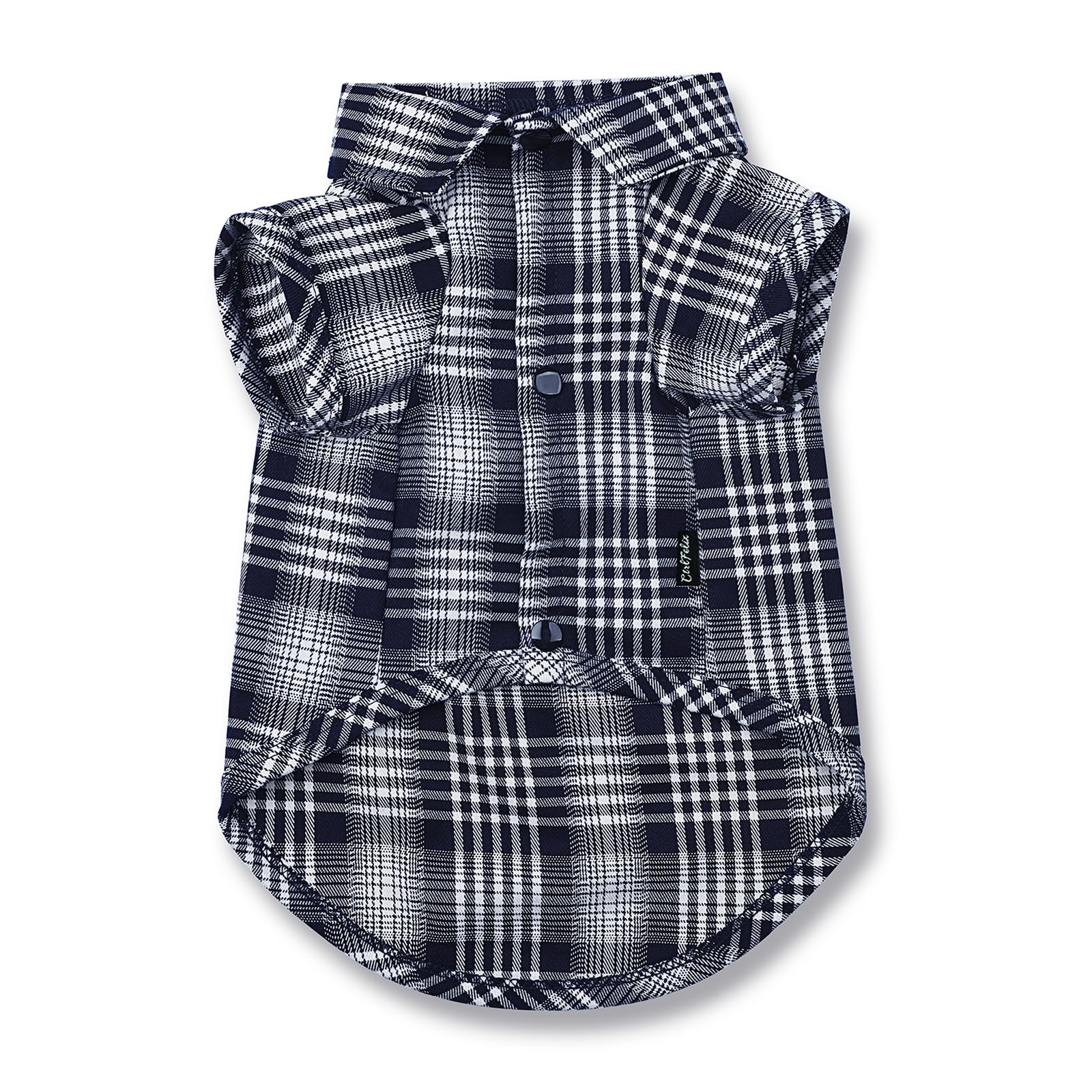 CtilFelix dog shirt plaid blue XL front view for everyday comfort