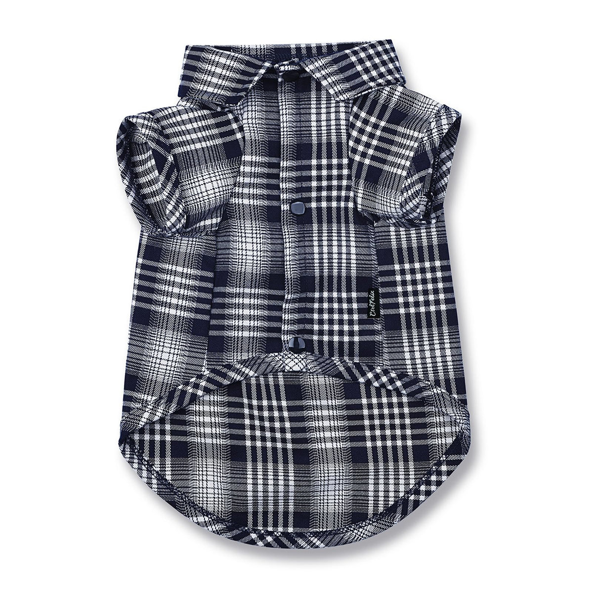 CtilFelix dog shirt plaid blue XL front view for everyday comfort