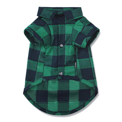 CtilFelix plaid dog shirt front view shows breathable fabric for daily wear.