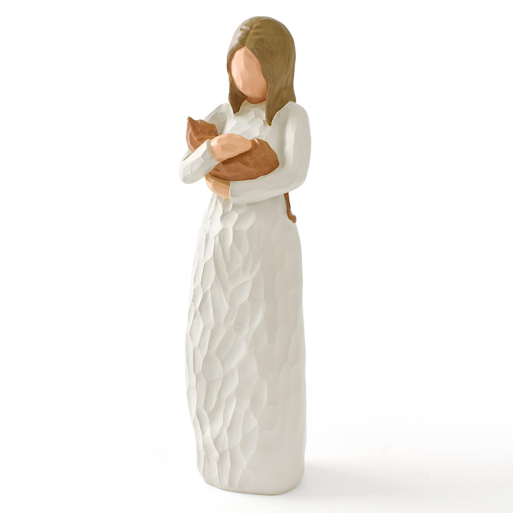 Cuayaes orange-cat-figurine memorial keepsake for remembrance and comforting memories