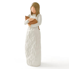 Cuayaes orange-cat-figurine memorial keepsake for remembrance and comforting memories