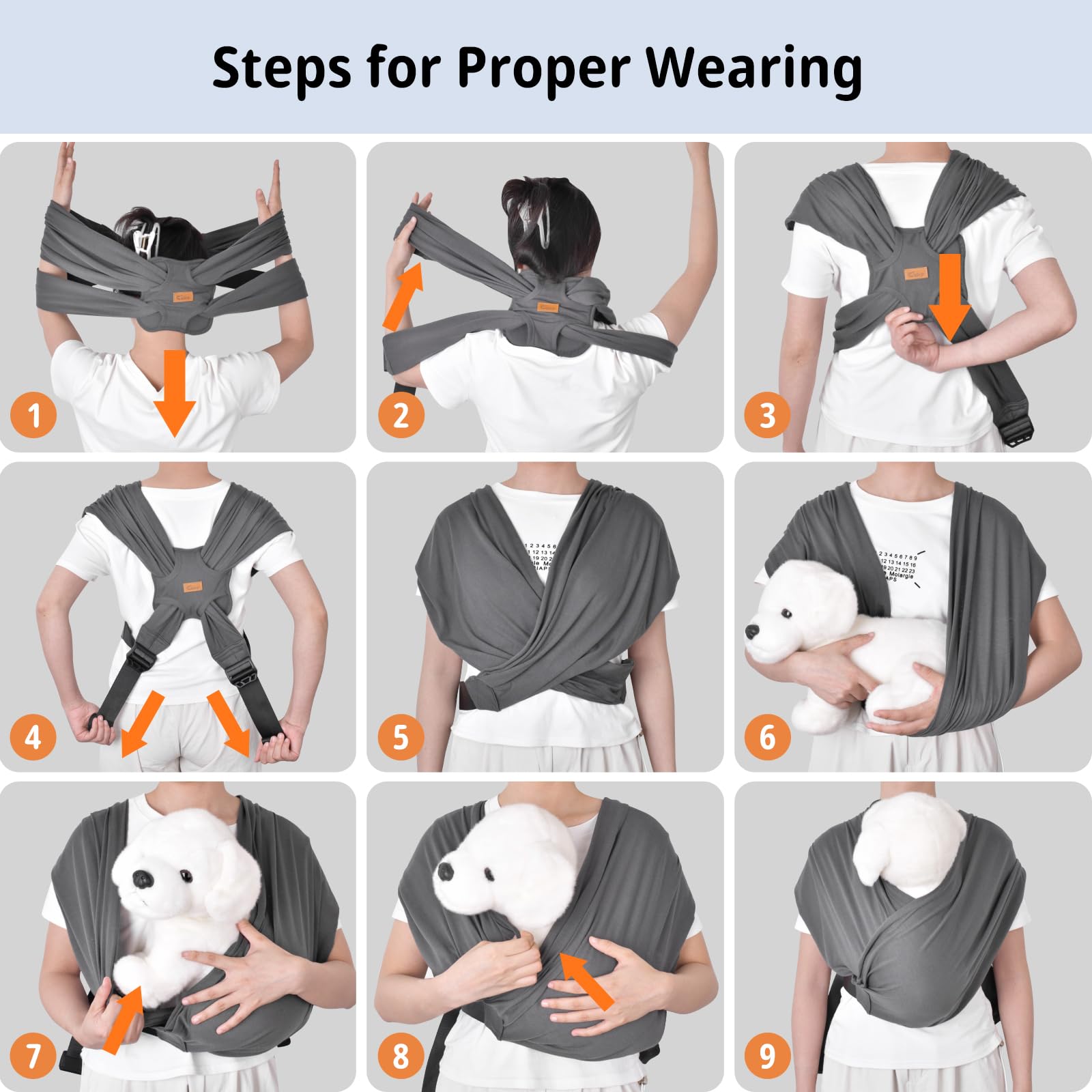 Cuby cat sling is compact and easy to clean after use