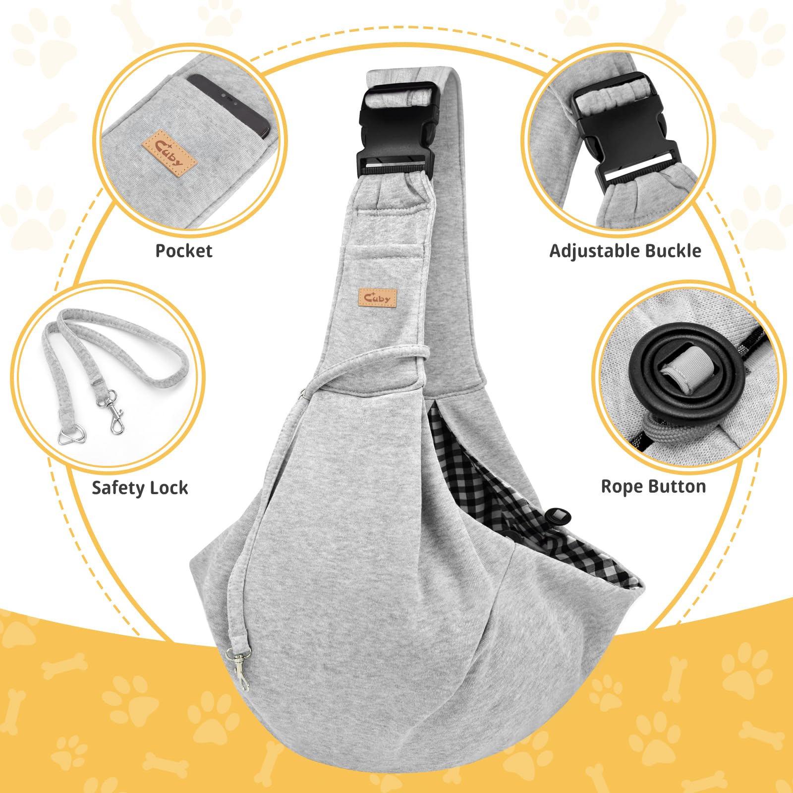 Cuby compact lightweight sling promotes hands-free mobility on errands