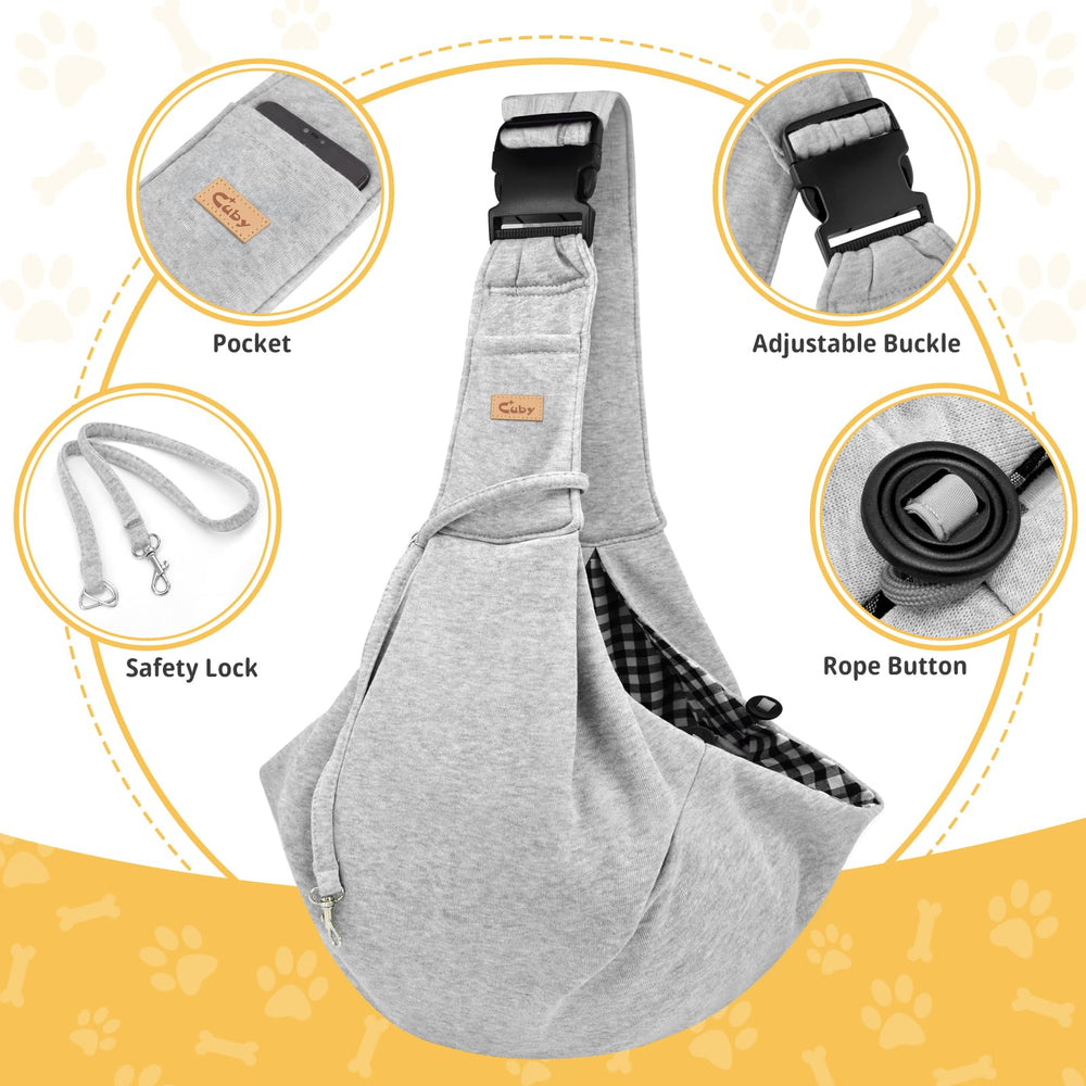Cuby compact lightweight sling promotes hands-free mobility on errands