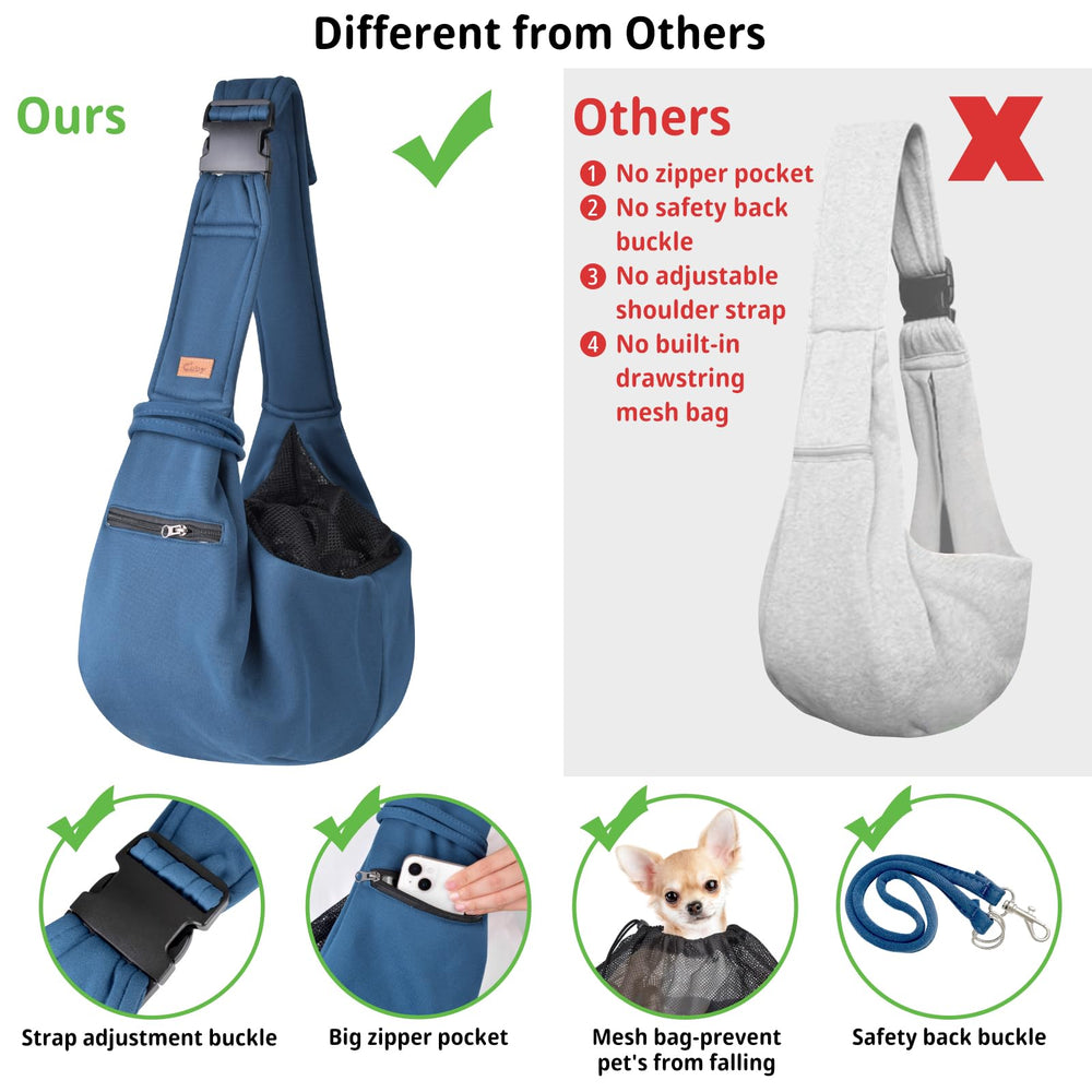 CUBY sling carrier adjustable strap for a comfortable fit.
