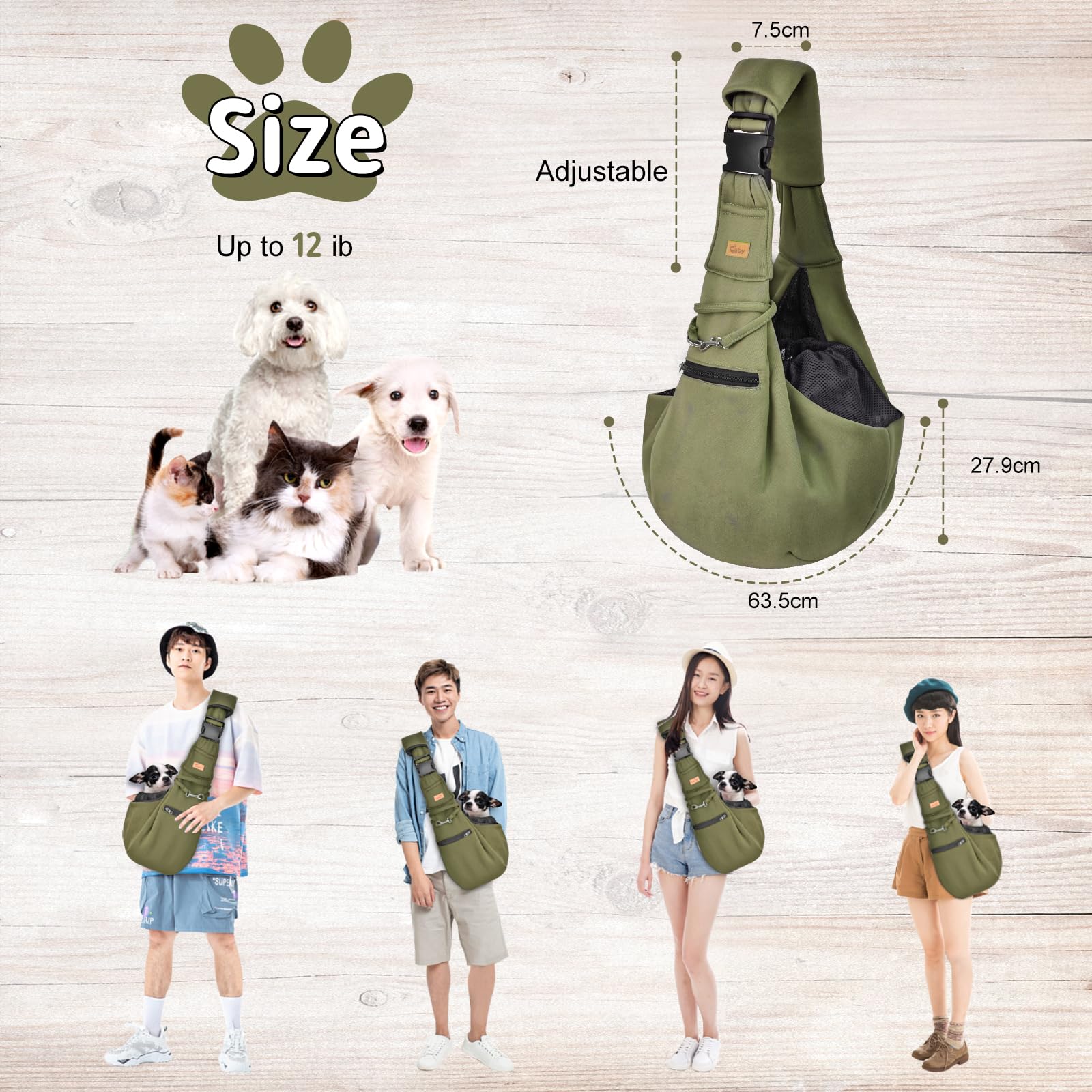 CUBY sling carrier suitable for dogs and cats on everyday adventures