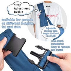 CUBY sling carrier hands-free use for walking and travel.