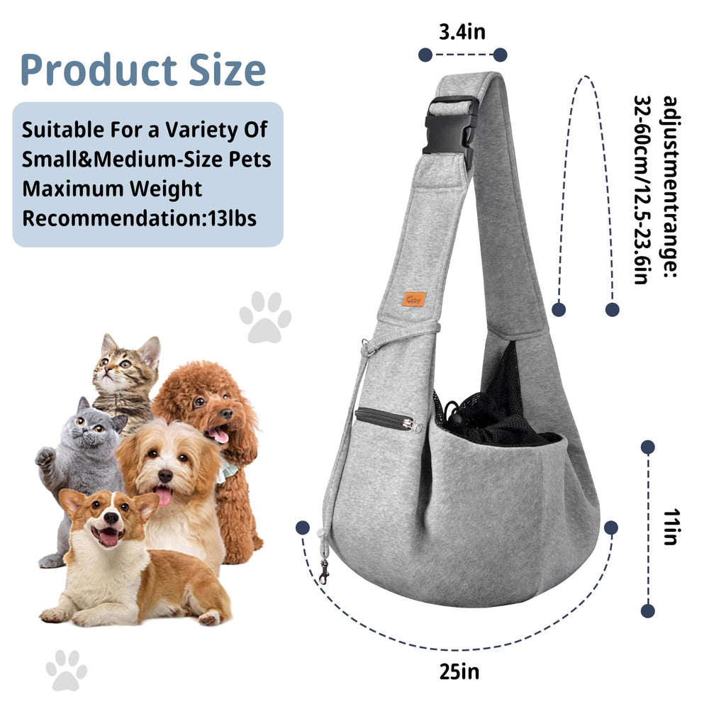 Cuby sling worn during a park stroll highlights hands-free convenience.