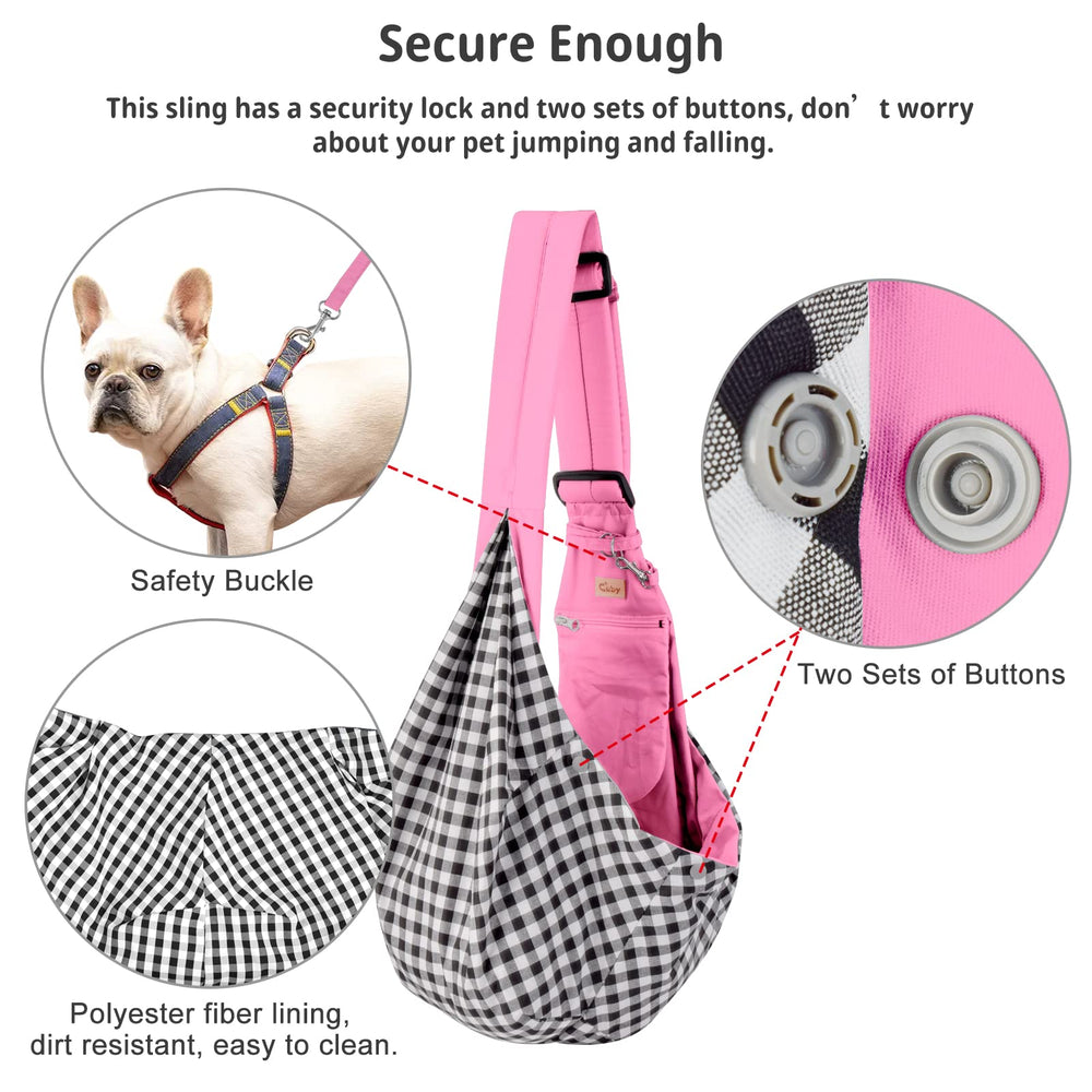 CUBY pink Classic sling adjustable shoulder strap detail for comfortable walks