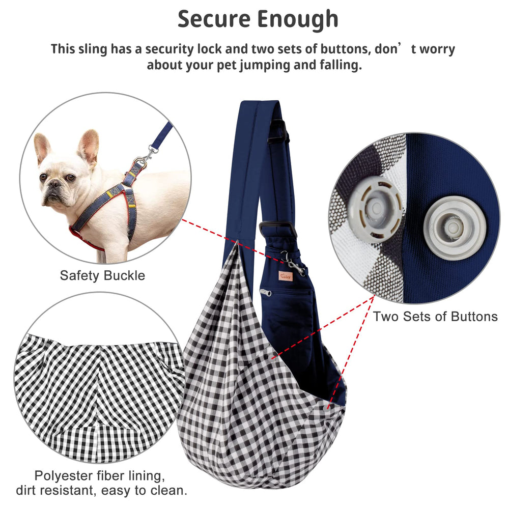 CUBY sling safety hook keeps your pet secure on the move