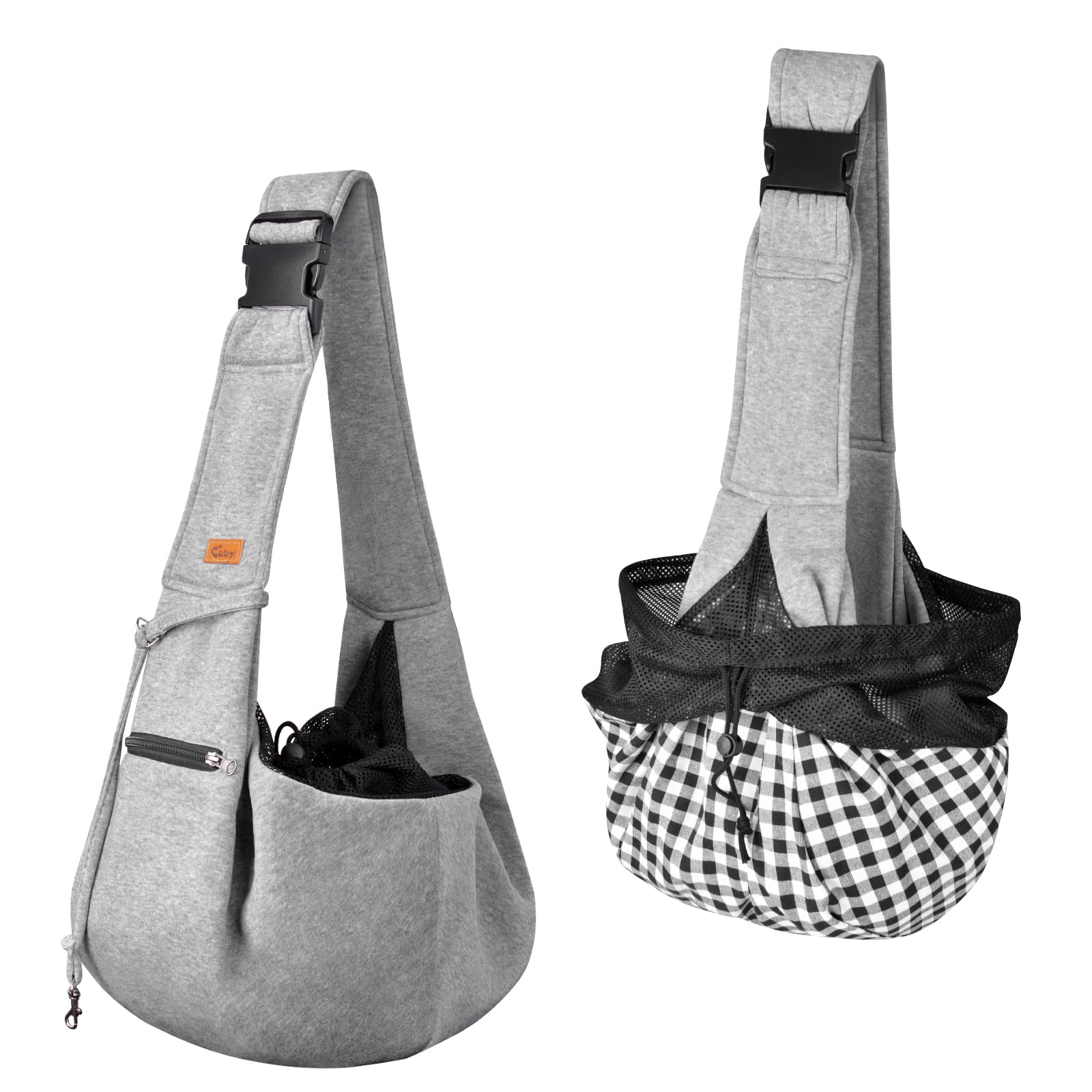 Cuby sling travel setup with pet resting comfortably during transit.