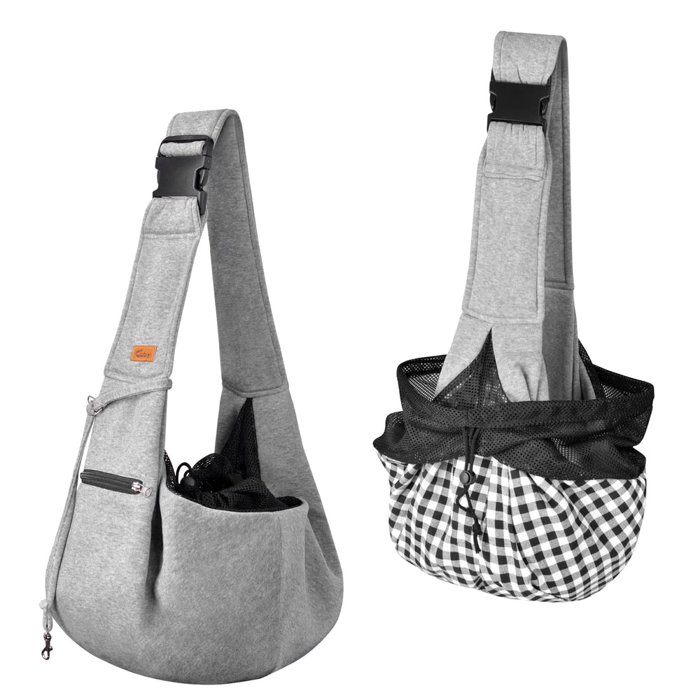 Cuby sling travel setup with pet resting comfortably during transit.