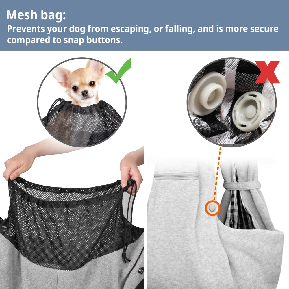 Cuby sling zip pocket offers secure storage for keys and phone.