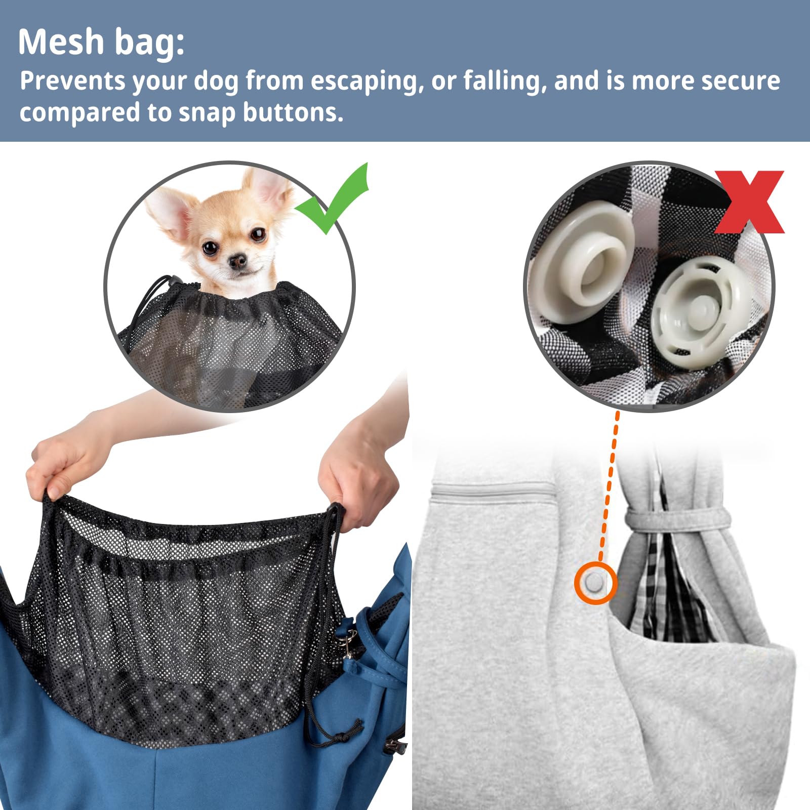 CUBY sling carrier zip pocket for on-the-go essentials.
