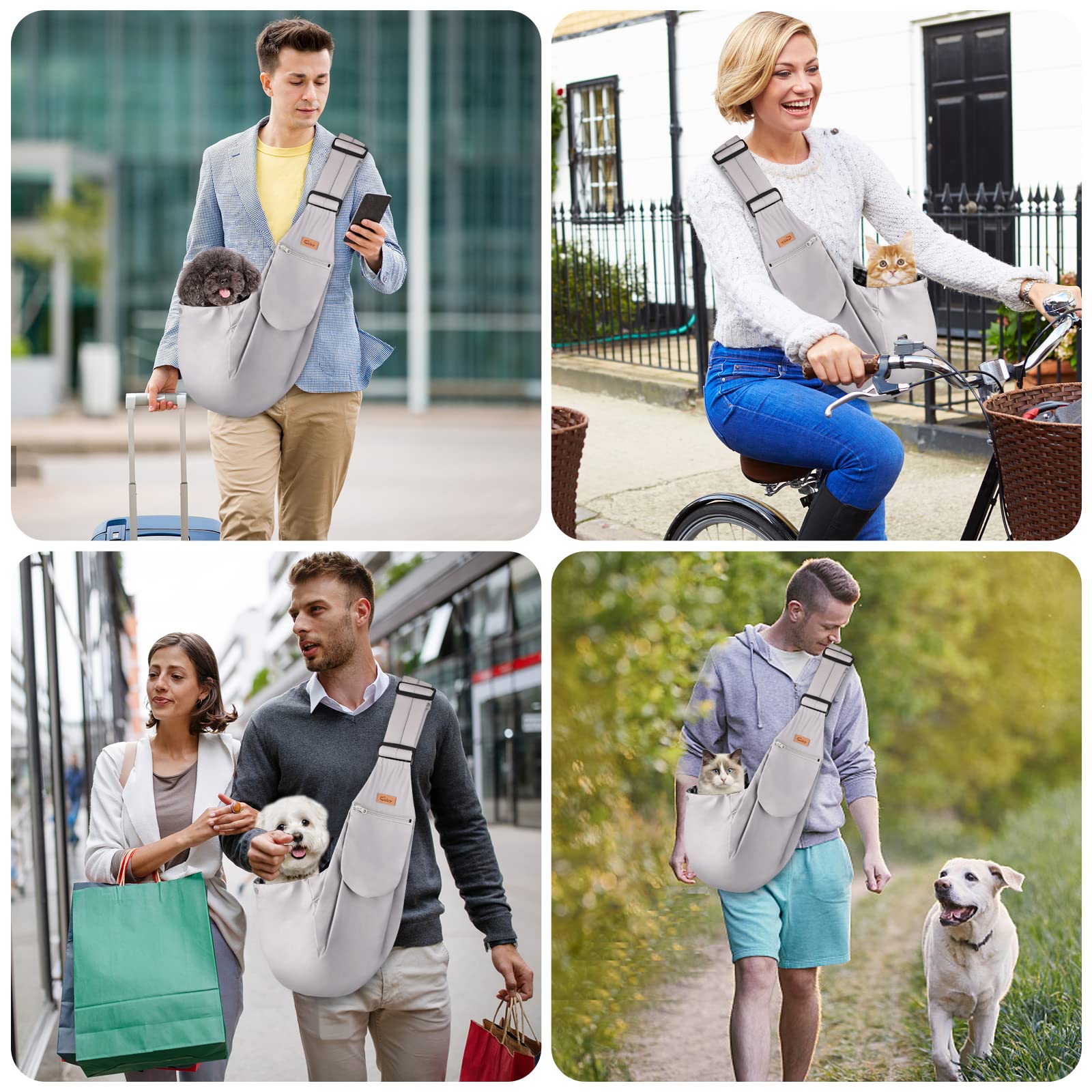 CUBY large pockets store phone keys treats for hands-free outings