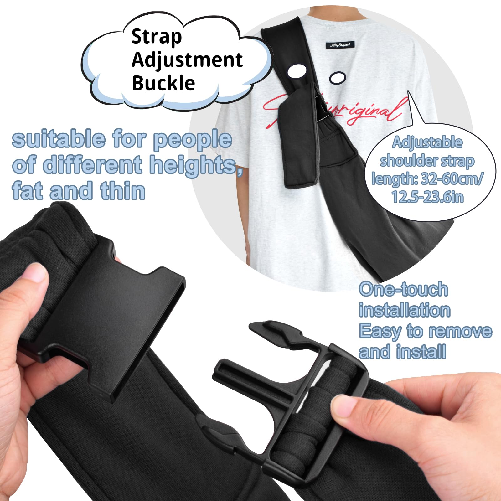 Cuby sling carrier plaid inner lining adds cozy touch for sensitive pets.