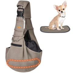 Cuby sling carrier safety hook keeps small pets secure during daily outings.